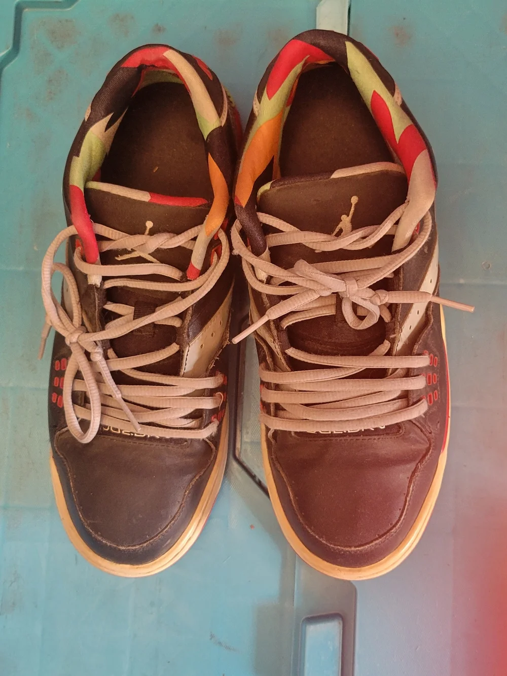 Jordan Men’s Sneakers in Black with Red & Green Accents